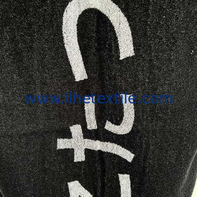 Customized logo printing 100% cotton beach towel logo printing