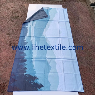 Custom Printed Square Adults Personalized Microfiber Beach Towel Logo Beach Towel Pareo Towel With Bag