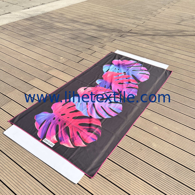 custom printed pattern logo microfiber beach towel
