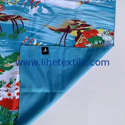 rPET Factory Custom Design Logo Double Sided Printing Biodegradable Waffle Towel Sand Free 100% Recycled Microfiber Beac