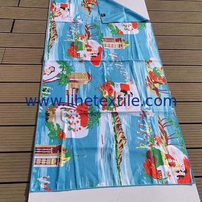rPET Factory Custom Design Logo Double Sided Printing Biodegradable Waffle Towel Sand Free 100% Recycled Microfiber Beac