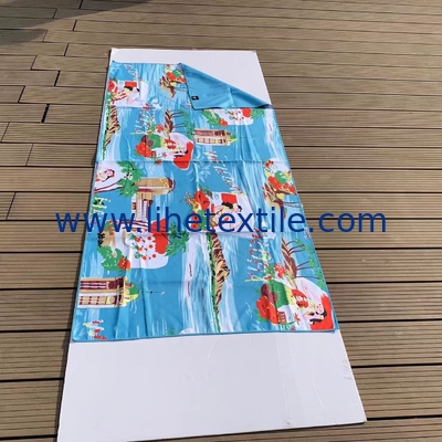 rPET Factory Custom Design Logo Double Sided Printing Biodegradable Waffle Towel Sand Free 100% Recycled Microfiber Beac