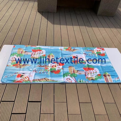 rPET Factory Custom Design Logo Double Sided Printing Biodegradable Waffle Towel Sand Free 100% Recycled Microfiber Beac