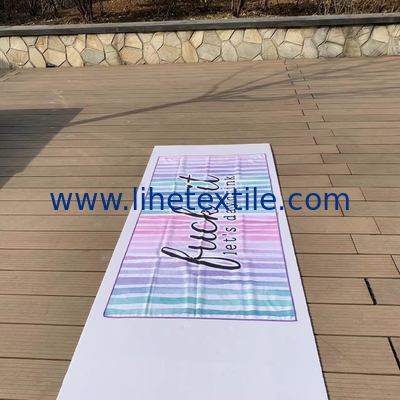 Oversized Portable Waffle Microfiber Kids Foldable Sand less Quick Dry Golf Yoga Mat Sublimation Beach Towel