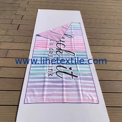 Oversized Portable Waffle Microfiber Kids Foldable Sand less Quick Dry Golf Yoga Mat Sublimation Beach Towel