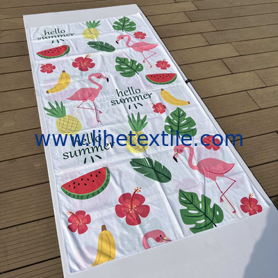 Beach towels with logo custom print Big Custom Brand Double sided printing beach towel