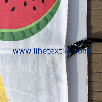 Beach towels with logo custom print Big Custom Brand Double sided printing beach towel