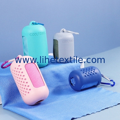 custom pattern logo microfiber ice towel