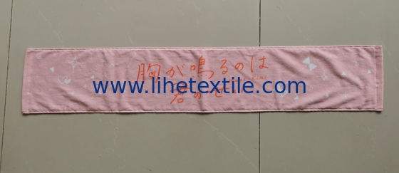 Custom  white fitness cotton printed sports towel logo gym