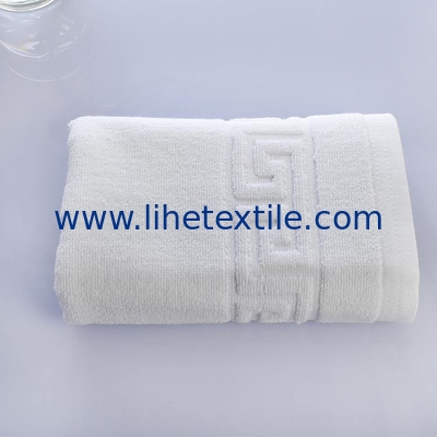 hotel supplies 100% cotton custom white jacquard hotel towel sets with logo