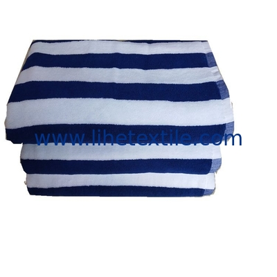 high water absorption cotton custom jacquard stripe beach towel
