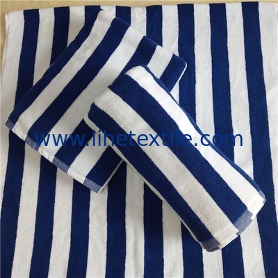 high water absorption cotton custom jacquard stripe beach towel