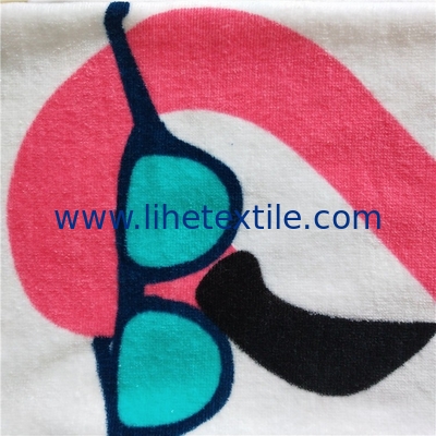 Hot sale 100%cotton printed  towel stripe beach towels with logo