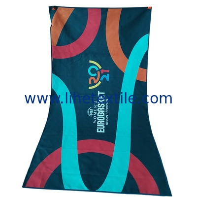 Soft fabric suede custom  microfiber printed beach towel