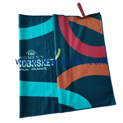 Soft fabric suede custom  microfiber printed beach towel