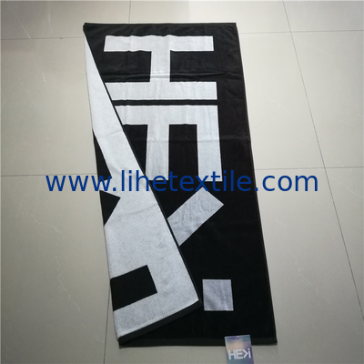 High quality cotton custom jacquard beach towel with logo