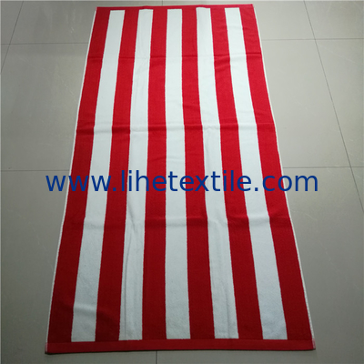 Amazon hot sale custom yarn-dyed jacquard woven beach towel