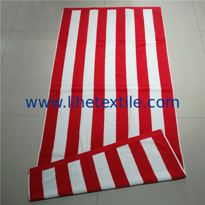 Amazon hot sale custom yarn-dyed jacquard woven beach towel