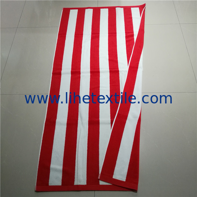 Amazon hot sale custom yarn-dyed jacquard woven beach towel
