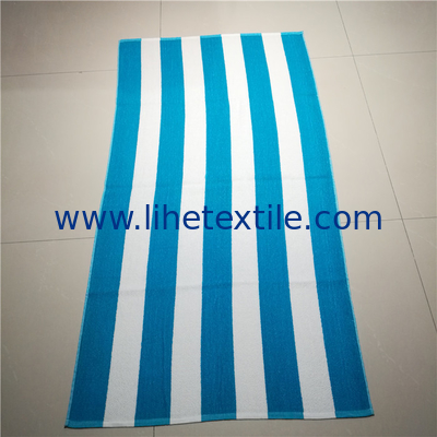 Amazon hot sale custom yarn-dyed jacquard woven beach towel