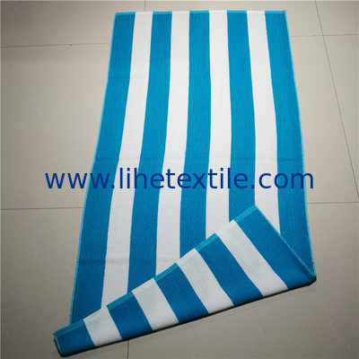 Amazon hot sale custom yarn-dyed jacquard woven beach towel