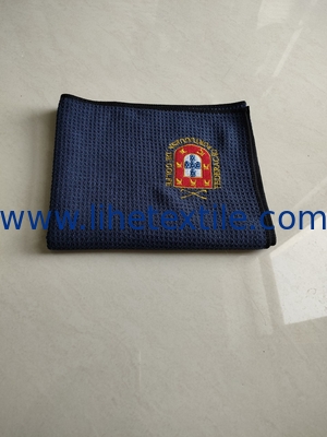 Good ventilation custom design microfibre embroidered waffle beach towel
