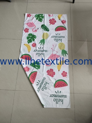 Soft fabric custom double side print summer sand free beach towel