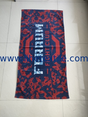 Amazon hot sale designer beach towel with logo printed cotton beach towel