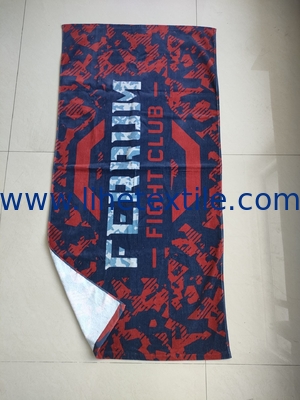 Amazon hot sale designer beach towel with logo printed cotton beach towel