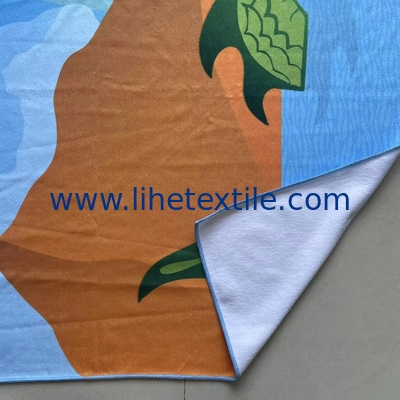 Oversized  kids eco friendly light weight print microfiber beach towel custom sand free beach towel