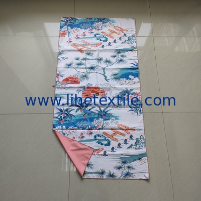 Hotsale custom design swimming double side print  beach towel quick dry microfiber beach towel