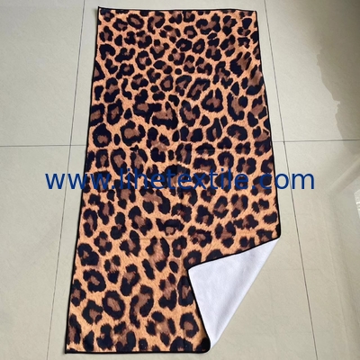 wholesale large microfiber beach towels with logo custom print  sand free beach towel leopard print beach towel