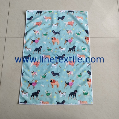 Manufacturer supply polyester sand proof ocean animal cartoon   dog pattern towel beach animal print beach towel
