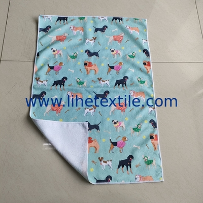 Manufacturer supply polyester sand proof ocean animal cartoon   dog pattern towel beach animal print beach towel