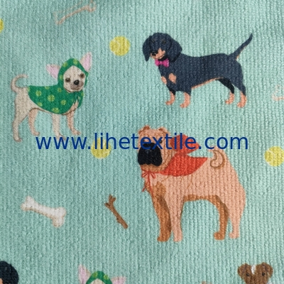 Manufacturer supply polyester sand proof ocean animal cartoon   dog pattern towel beach animal print beach towel