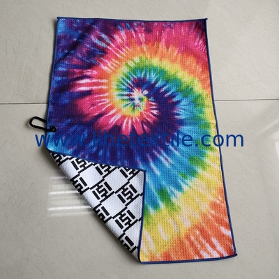 Fashionable double side print microfiber sandfree recycled  beach towel with logo custom print tie dye beach towel