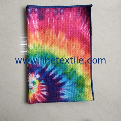 Fashionable double side print microfiber sandfree recycled  beach towel with logo custom print tie dye beach towel