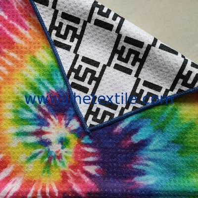 Fashionable double side print microfiber sandfree recycled  beach towel with logo custom print tie dye beach towel