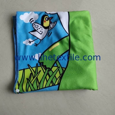 Hotsale microfiber custom  poncho towel kids printing beach  poncho kids cartoon beach towel