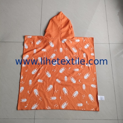 Manufacturer supply microfiber custom  poncho towel kids printing beach  poncho kids  hooded beach towel