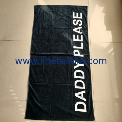 wholesale organic  100% cotton bath towels  luxury beach towel with logo custom print recycled beach towel