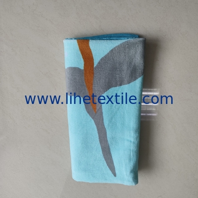 wholesale organic cotton sublimation beach towel with logo custom print personalized printed ocean animal cartoon beach