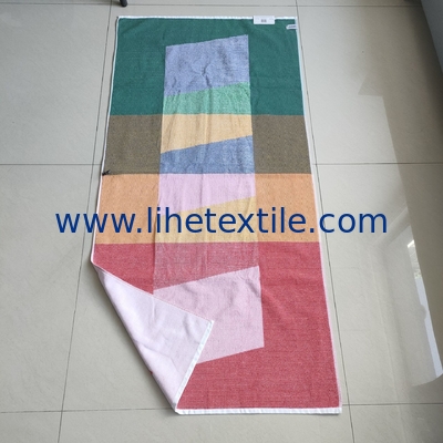 High quality cotton wholesale custom designer organic beach towel with logo beach towel yarn-dyed jacquard towel