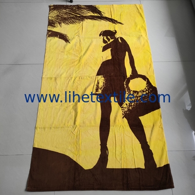 Amazon hot sale 100% cotton summer luxury custom designer print with logo sublimation oversized beach towel