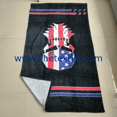 oversized 100% cotton sublimation luxury custom designer print with logo summer custom beach towel