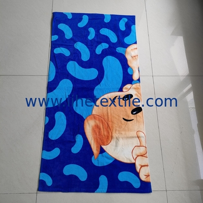wholesale luxury 100% cotton bath towels custom print sublimation beach towels with logo biue summer towel beach