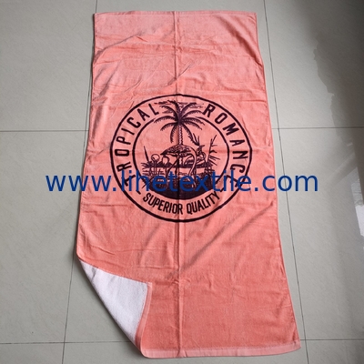 wholesale  organic  quick dry  digital print beach towel one color palm tree beach towel cotton beach towel