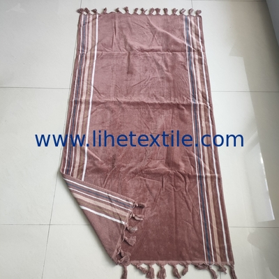 large  cotton organic quick dry beach towel custom kid beach towel with tassels designer stripe beach towel