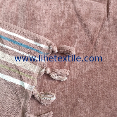 large  cotton organic quick dry beach towel custom kid beach towel with tassels designer stripe beach towel