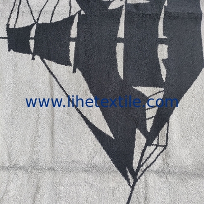 Wholesale 100%  cotton jacquard light weight beach towel custom sublimation sand free luxury beach towel